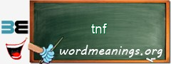 WordMeaning blackboard for tnf